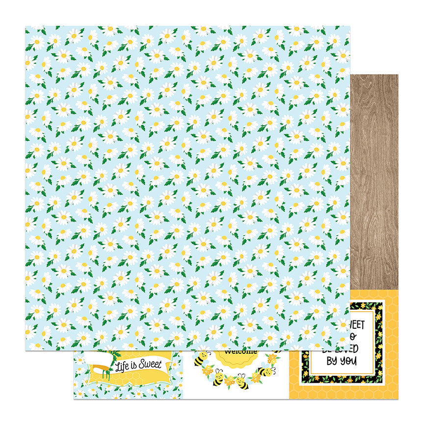 Sweet as Honey 2 Collection Daisy May 12 x 12 Double-Sided Scrapbook Paper by Photo Play Paper