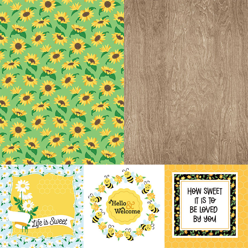 Sweet as Honey 2 Collection Daisy May 12 x 12 Double-Sided Scrapbook Paper by Photo Play Paper