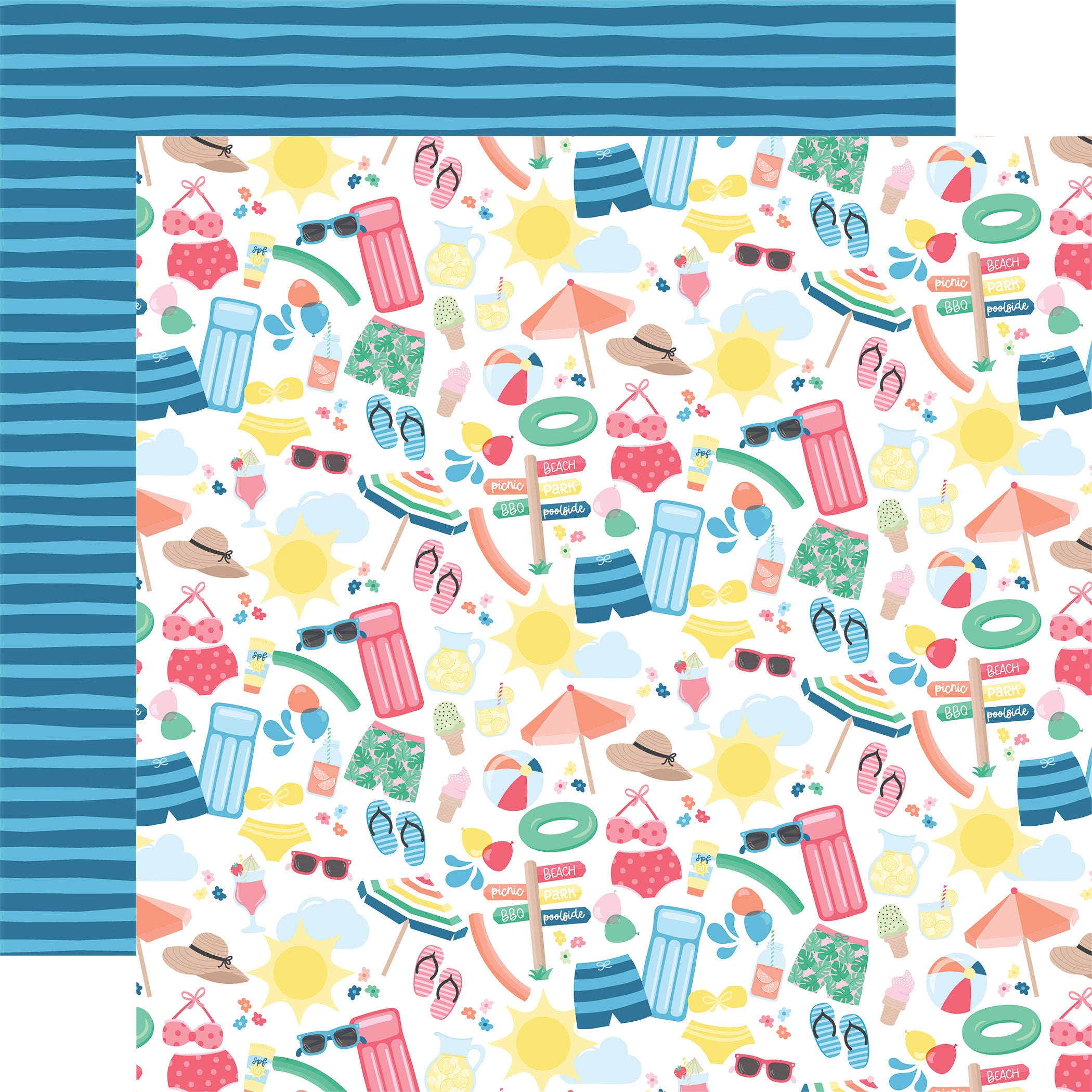 Sun Kissed Scrapbook Paper & Sticker Collection Kit by Echo Park Paper - 13 Pieces