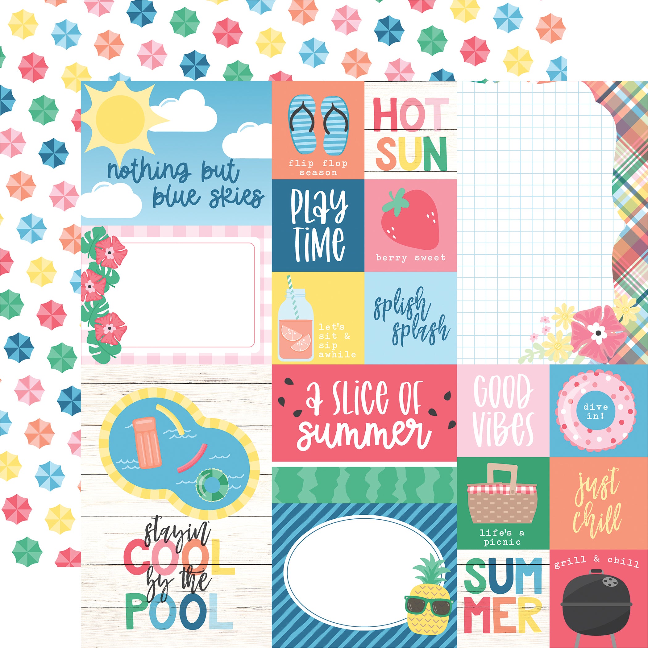Sun Kissed Scrapbook Paper & Sticker Collection Kit by Echo Park Paper - 13 Pieces