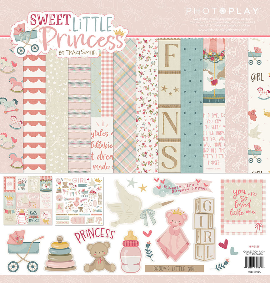 Sweet Little Princess Collection 12 x 12 Scrapbook Collection Kit by Photo Play Paper
