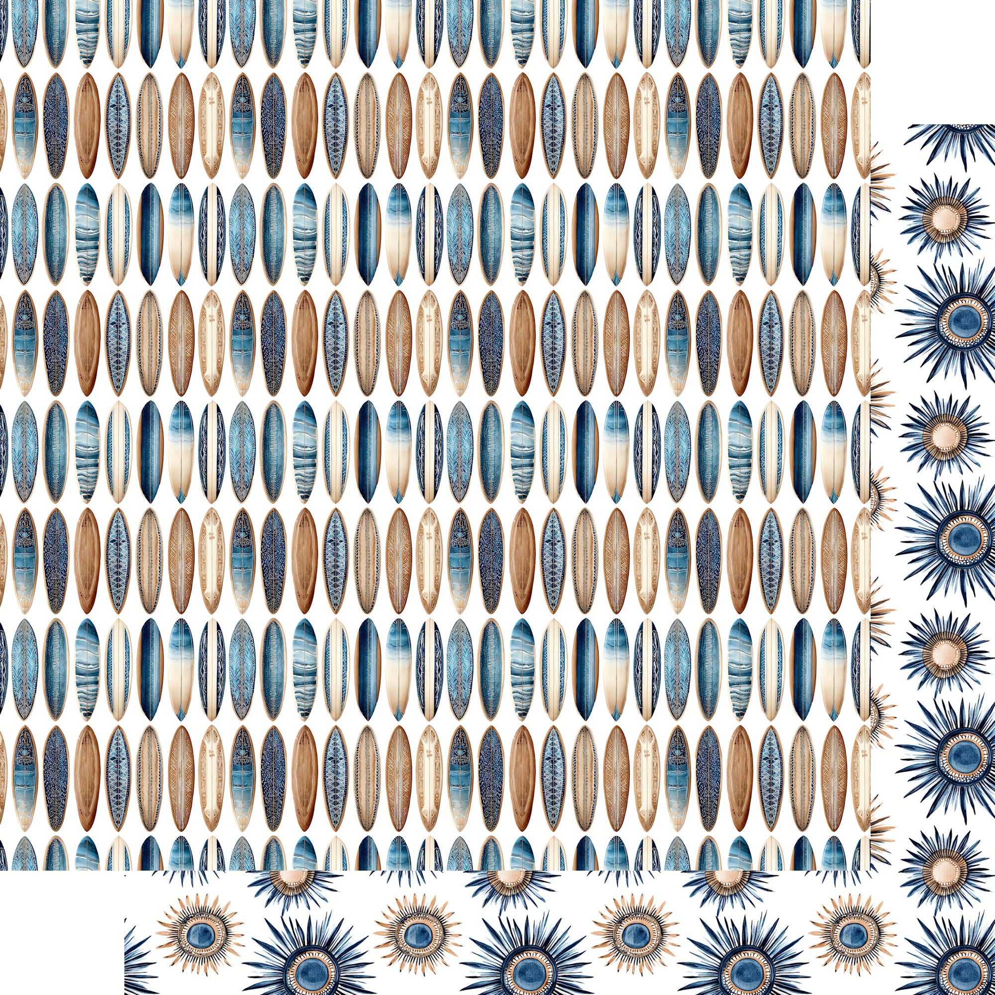 Saltwater Shores Collection Surf Retreat 12 x 12 Double-Sided Scrapbook Paper by SSC Designs