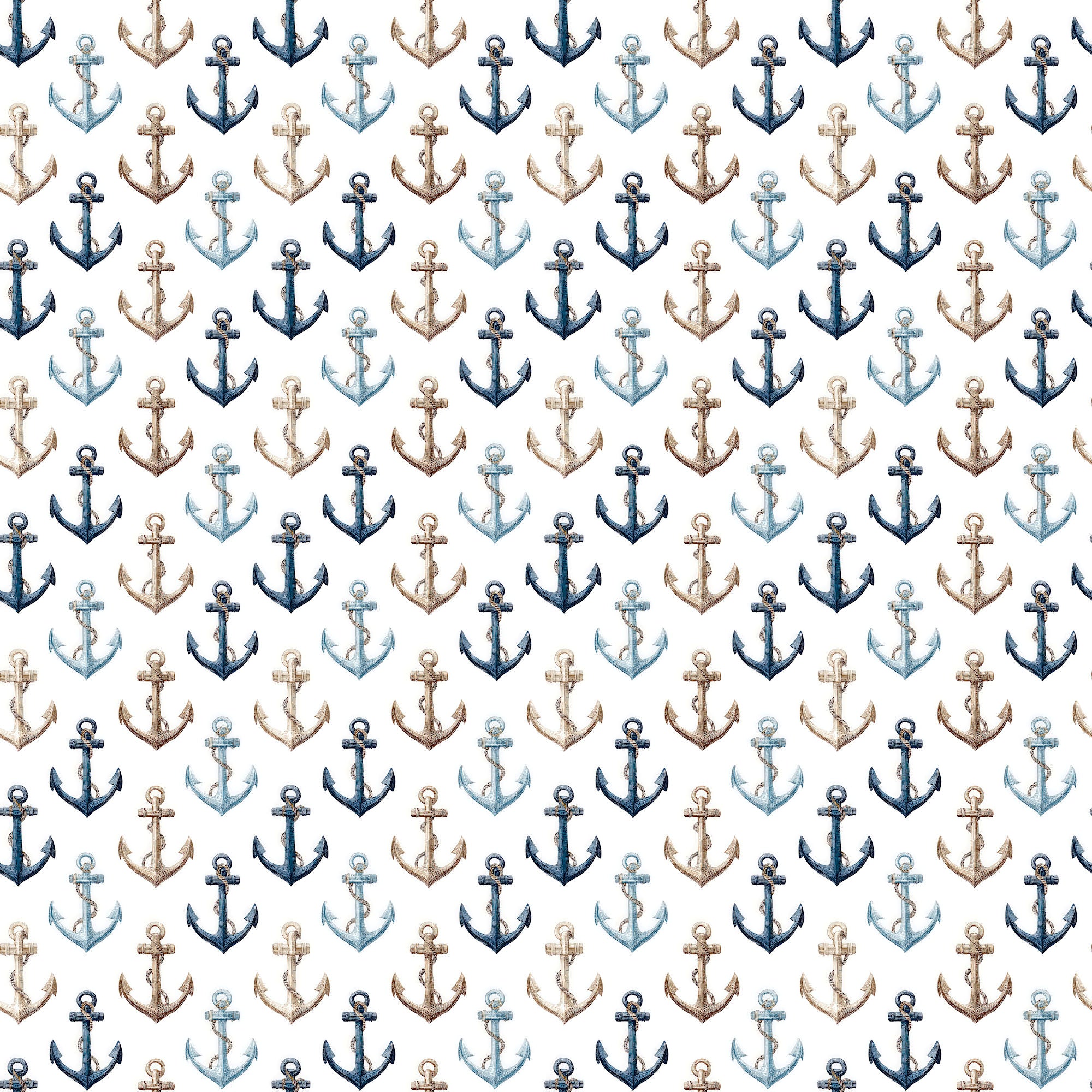 Saltwater Shores Collection Anchored In Paradise 12 x 12 Double-Sided Scrapbook Paper by SSC Designs