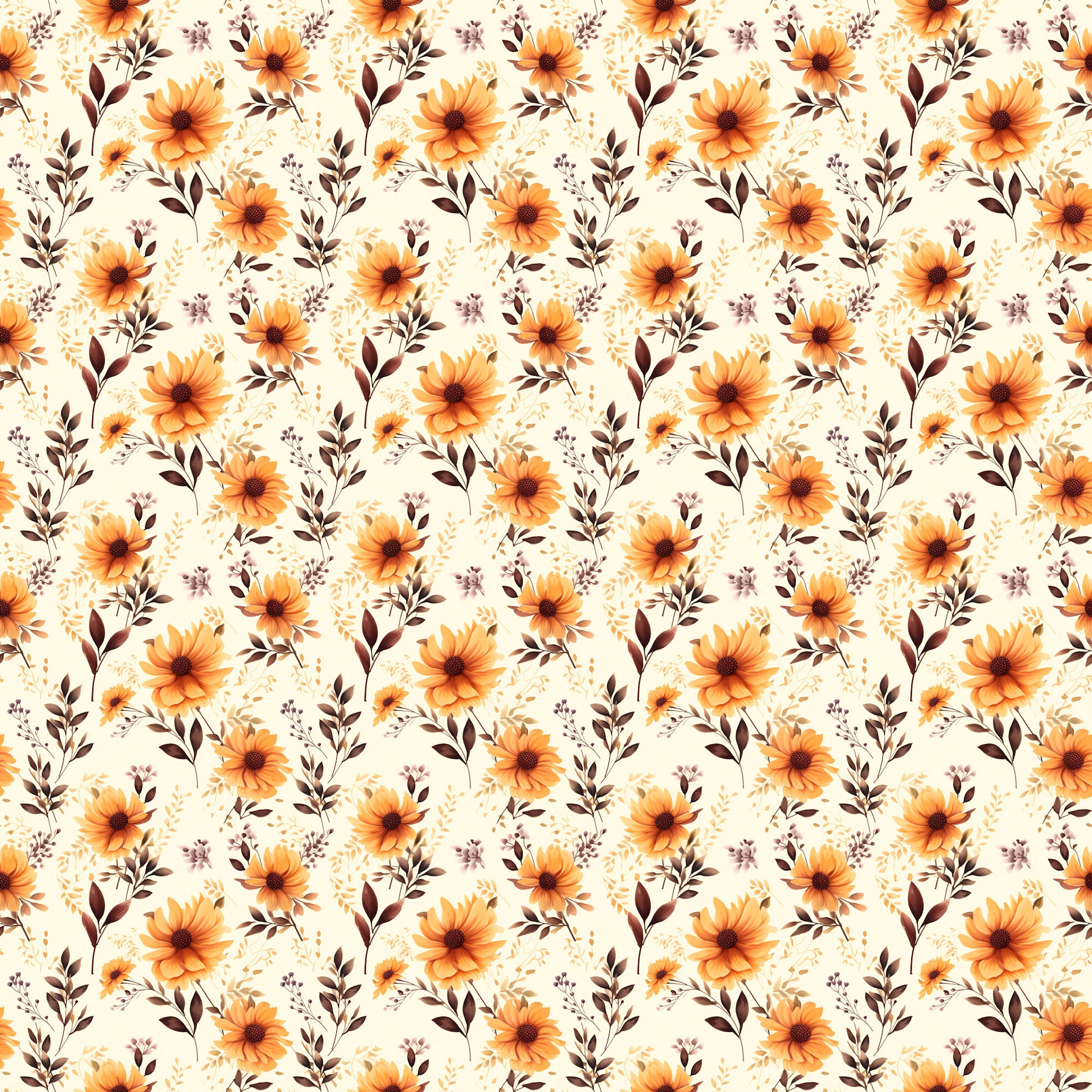 Fall Blessings Collection Sunflower Love 12 x 12 Double-Sided Scrapbook Paper by SSC Designs
