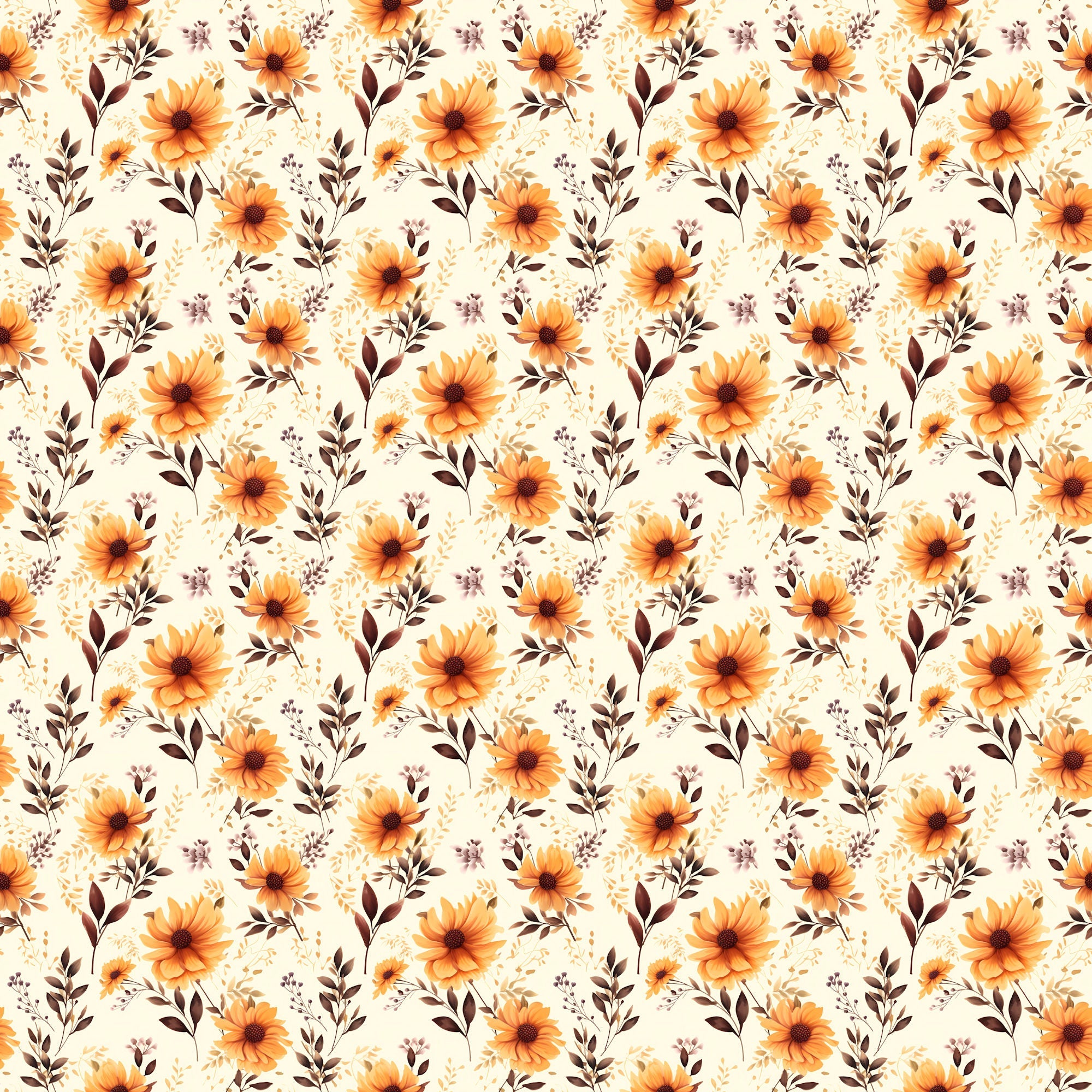 Fall Blessings Collection Sunflower Love 12 x 12 Double-Sided Scrapbook Paper by SSC Designs