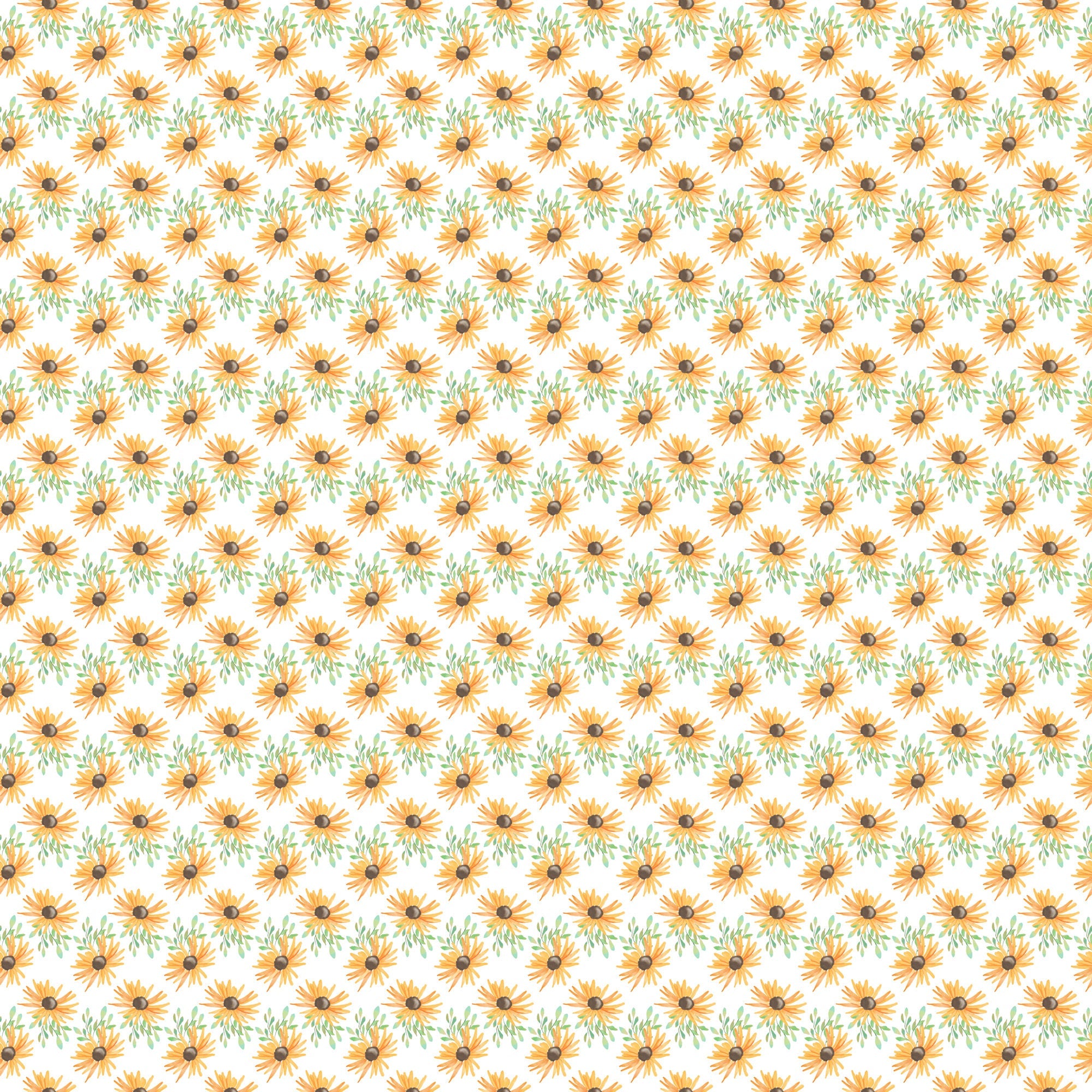 Fall Blessings Collection Sunflower Wheel 12 x 12 Double-Sided Scrapbook Paper by SSC Designs