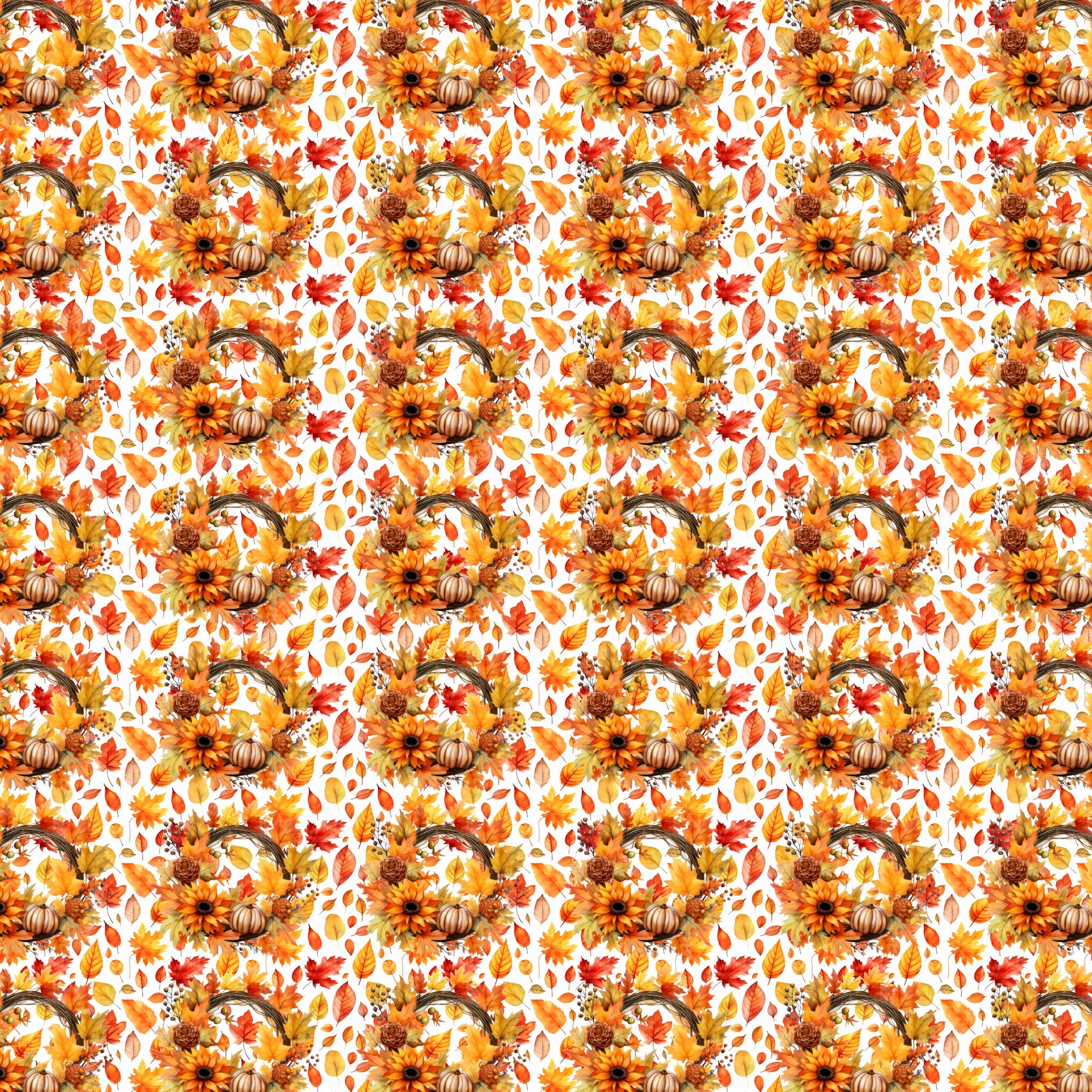 Fall Blessings Collection Pumpkins For Sale 12 x 12 Double-Sided Scrapbook Paper by SSC Designs