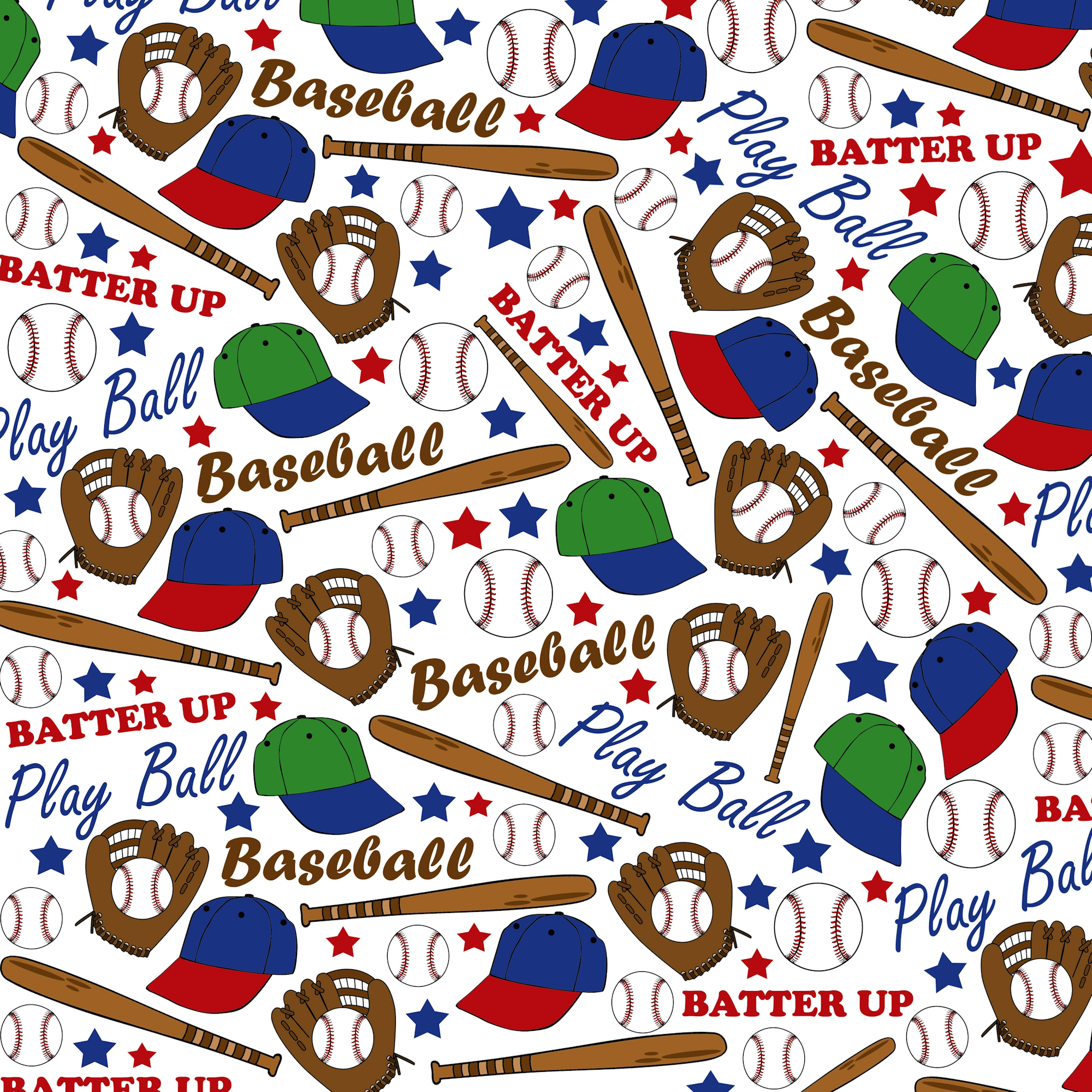 Sports Beat Collection Play Ball 12 x 12 Double-Sided Scrapbook Paper by SSC Designs