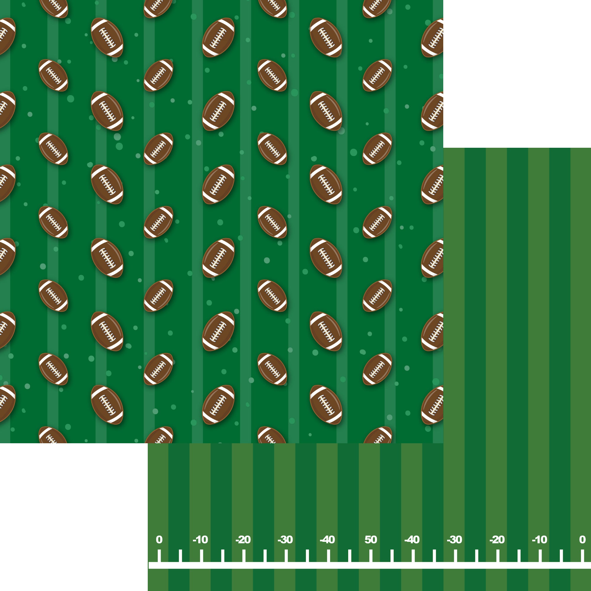 Sports Beat Collection Field Goal 12 x 12 Double-Sided Scrapbook Paper by SSC Designs