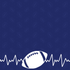 Sports Beat Collection Football Heartbeat 12 x 12 Double-Sided Scrapbook Paper by SSC Designs