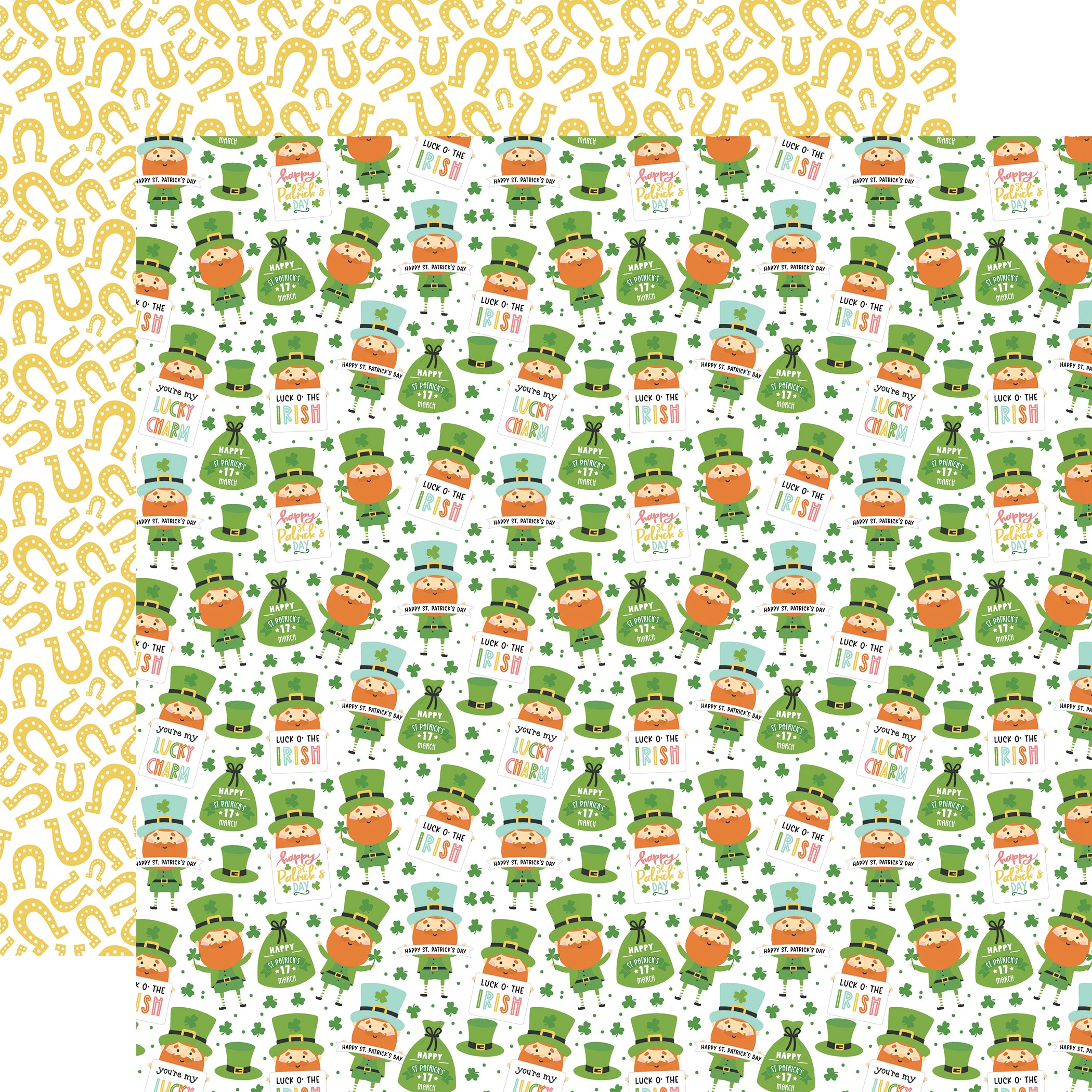 Happy St. Patrick's Day Collection You're My Lucky Charm 12 x 12 Double-Sided Scrapbook Paper by Echo Park Paper