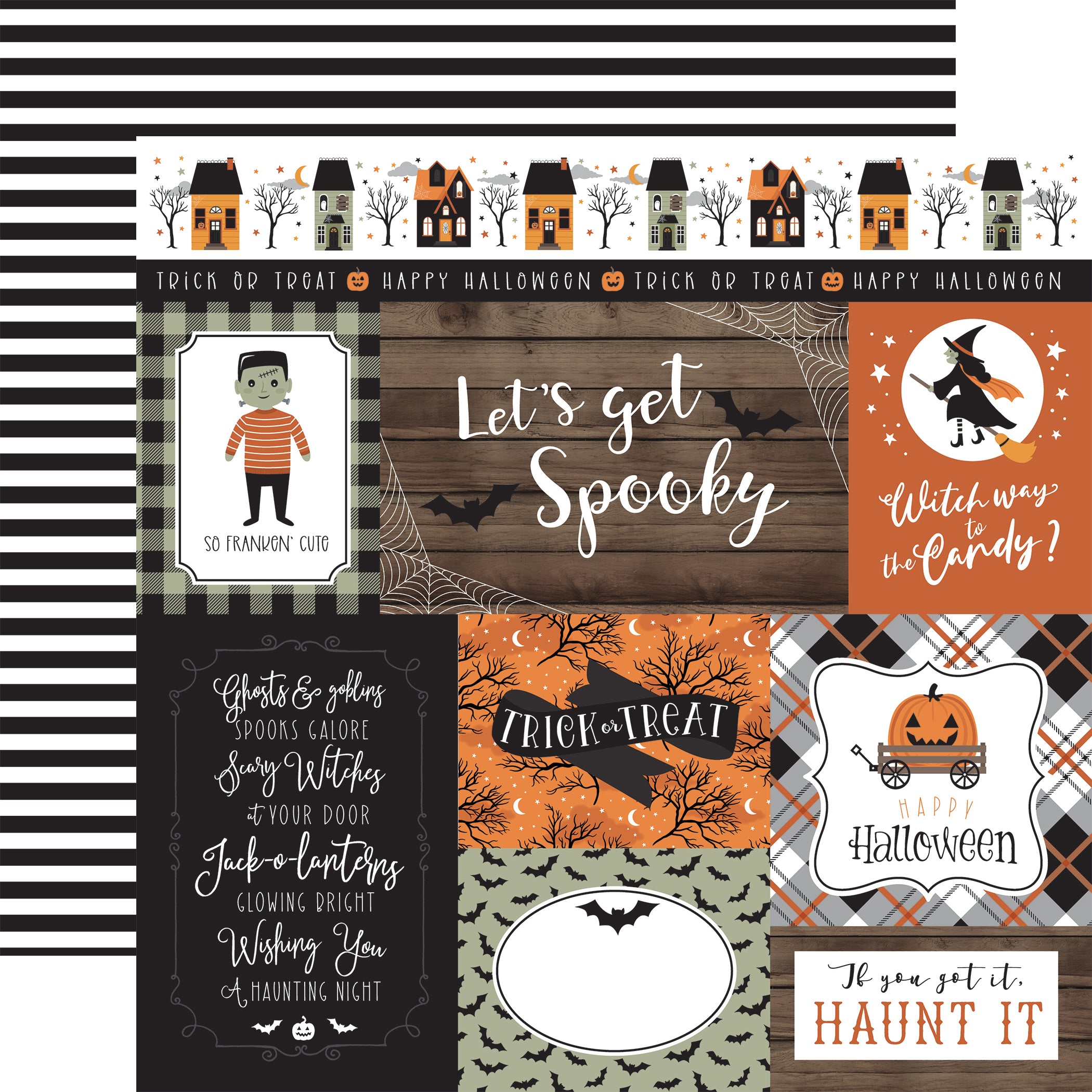 Spooky Collection Scrapbook Paper & Sticker Collection Kit by Echo Park Paper - 13 Pieces