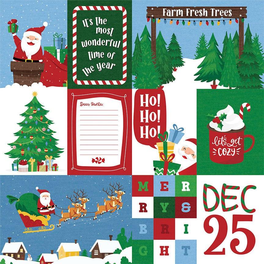 Santa, Please Stop Here Collection Team Santa 12 x 12 Double-Sided Scrapbook Paper by Photo Play Paper - Scrapbook Supply Companies