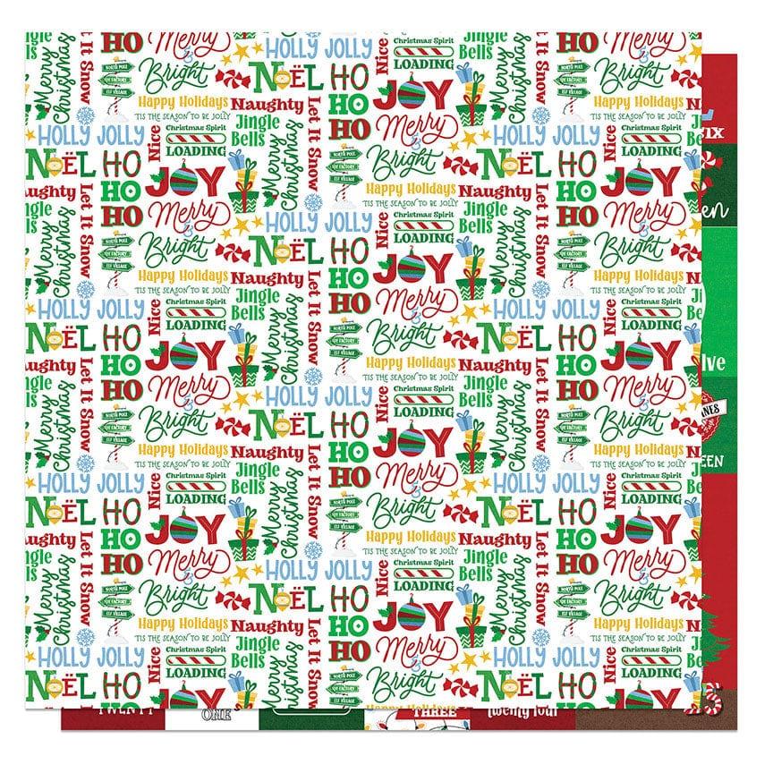 Santa, Please Stop Here Collection Christmas Countdown 12 x 12 Double-Sided Scrapbook Paper by Photo Play Paper - Scrapbook Supply Companies