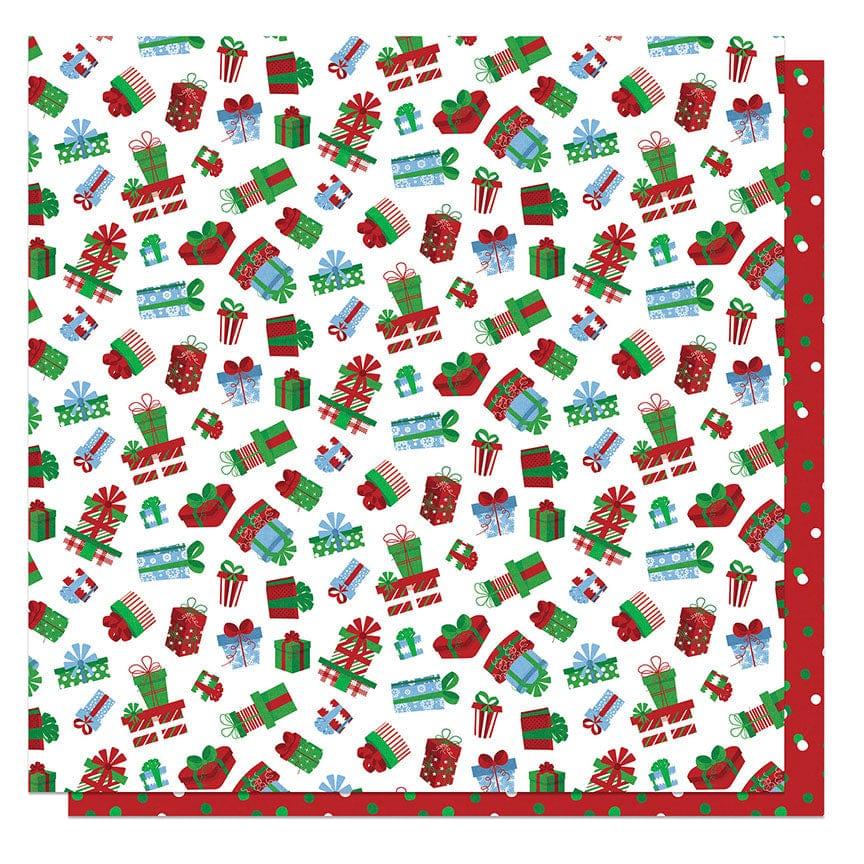 Santa, Please Stop Here Collection All Wrapped Up 12 x 12 Double-Sided Scrapbook Paper by Photo Play Paper