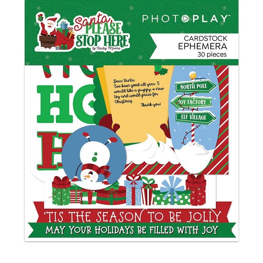 Santa, Please Stop Here Collection Scrapbook Ephemera by Photo Play Paper - Scrapbook Supply Companies