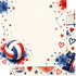 Sports Collection Volleyball 12 x 12 Double-Sided Scrapbook Paper by SSC Designs