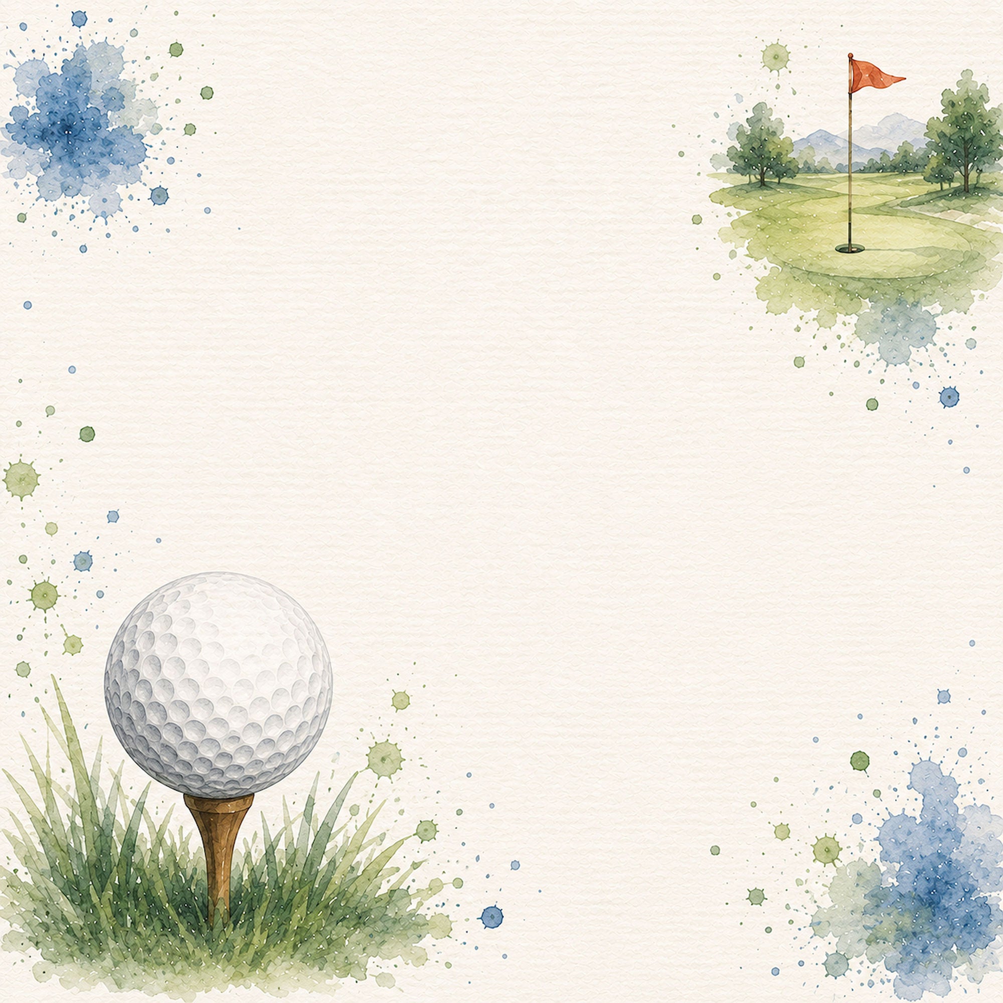 Sports Collection Golf 12 x 12 Double-Sided Scrapbook Paper by SSC Designs