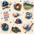 Sports Collection Baseball 12 x 12 Double-Sided Scrapbook Paper by SSC Designs