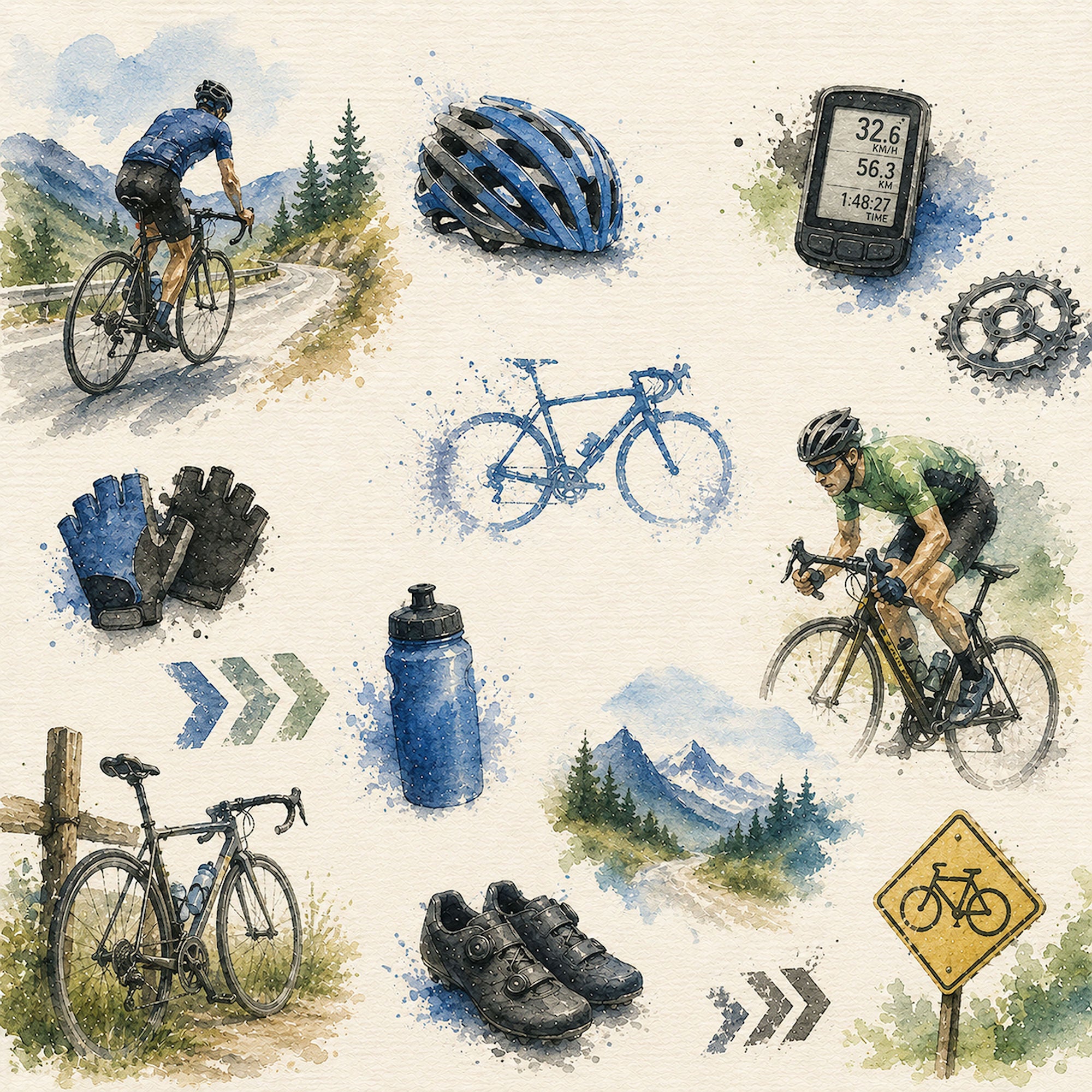 Sports Collection Biking 12 x 12 Double-Sided Scrapbook Paper by SSC Designs