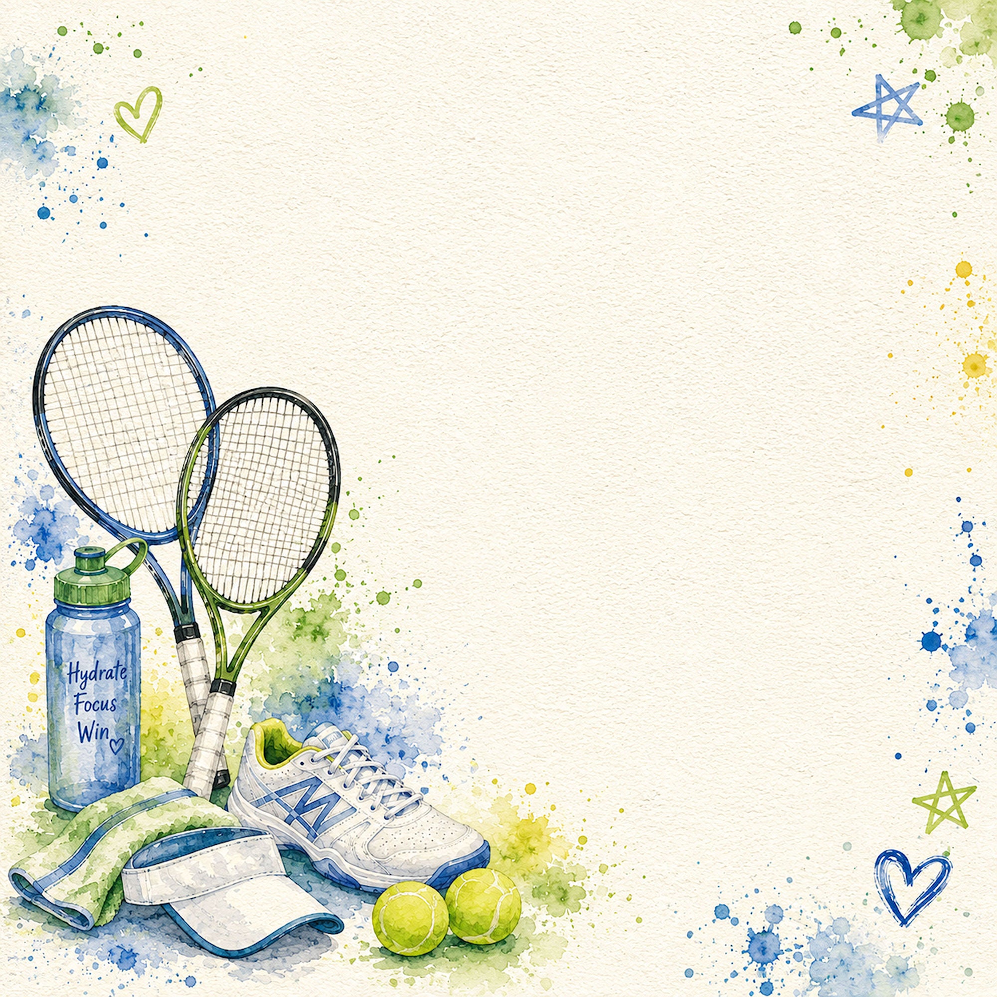 Sports Collection Tennis 12 x 12 Double-Sided Scrapbook Paper by SSC Designs