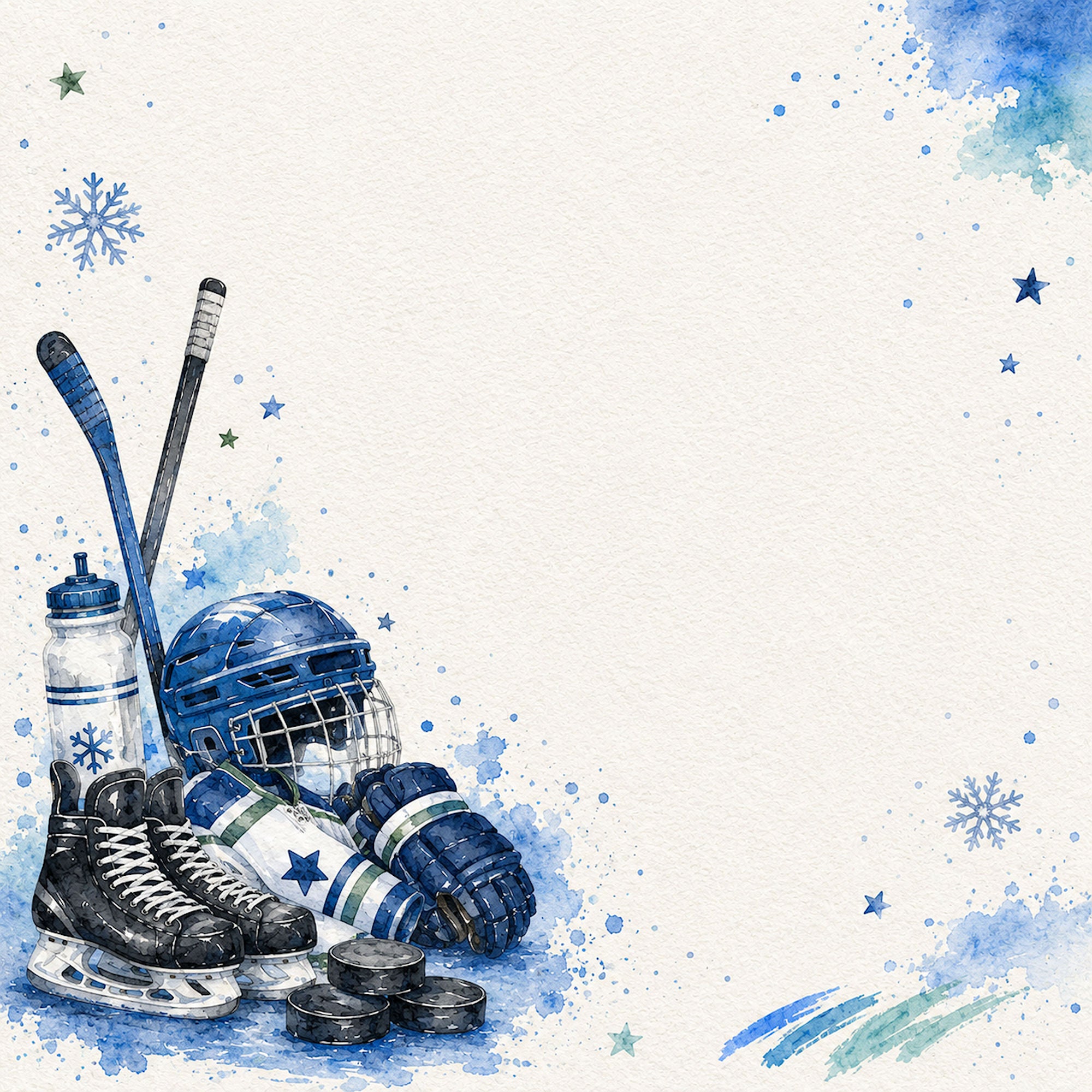 Sports Collection Hockey 12 x 12 Double-Sided Scrapbook Paper by SSC Designs