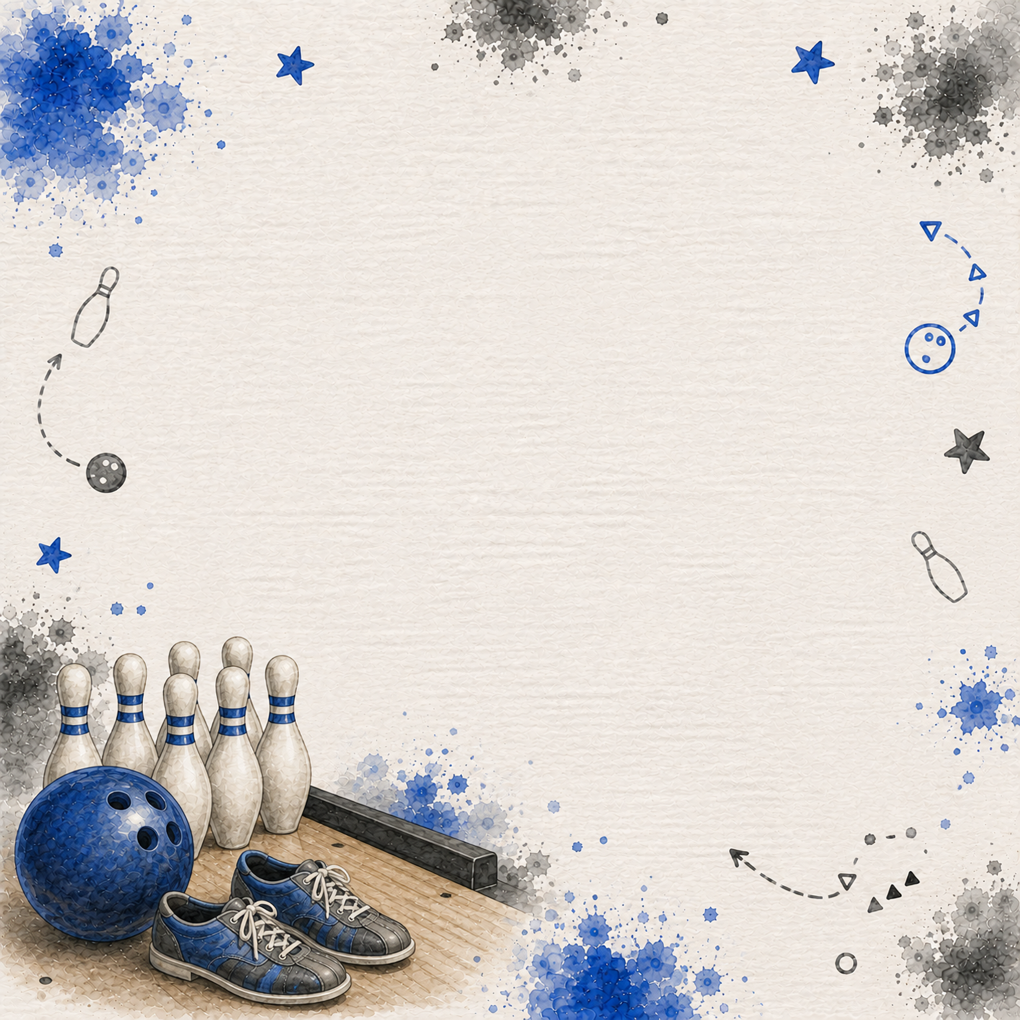 Sports Collection Bowling 12 x 12 Double-Sided Scrapbook Paper by SSC Designs