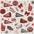 Sports Collection Cheer Red 12 x 12 Double-Sided Scrapbook Paper by SSC Designs