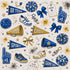 Sports Collection Cheer Blue 12 x 12 Double-Sided Scrapbook Paper by SSC Designs