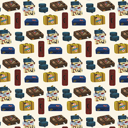 Scenic Route Collection Luggage 12 x 12 Double-Sided Scrapbook Paper by Echo Park Paper
