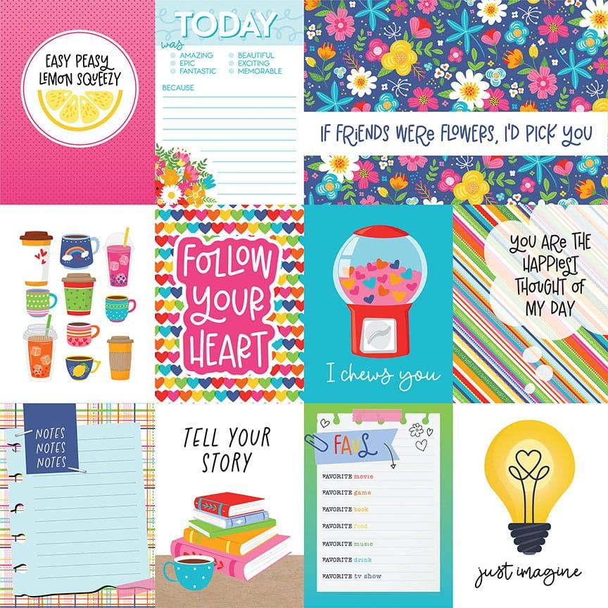 Serendipity Collection Follow Your Heart 12 x 12 Double-Sided Scrapbook Paper by Photo Play Paper - Scrapbook Supply Companies