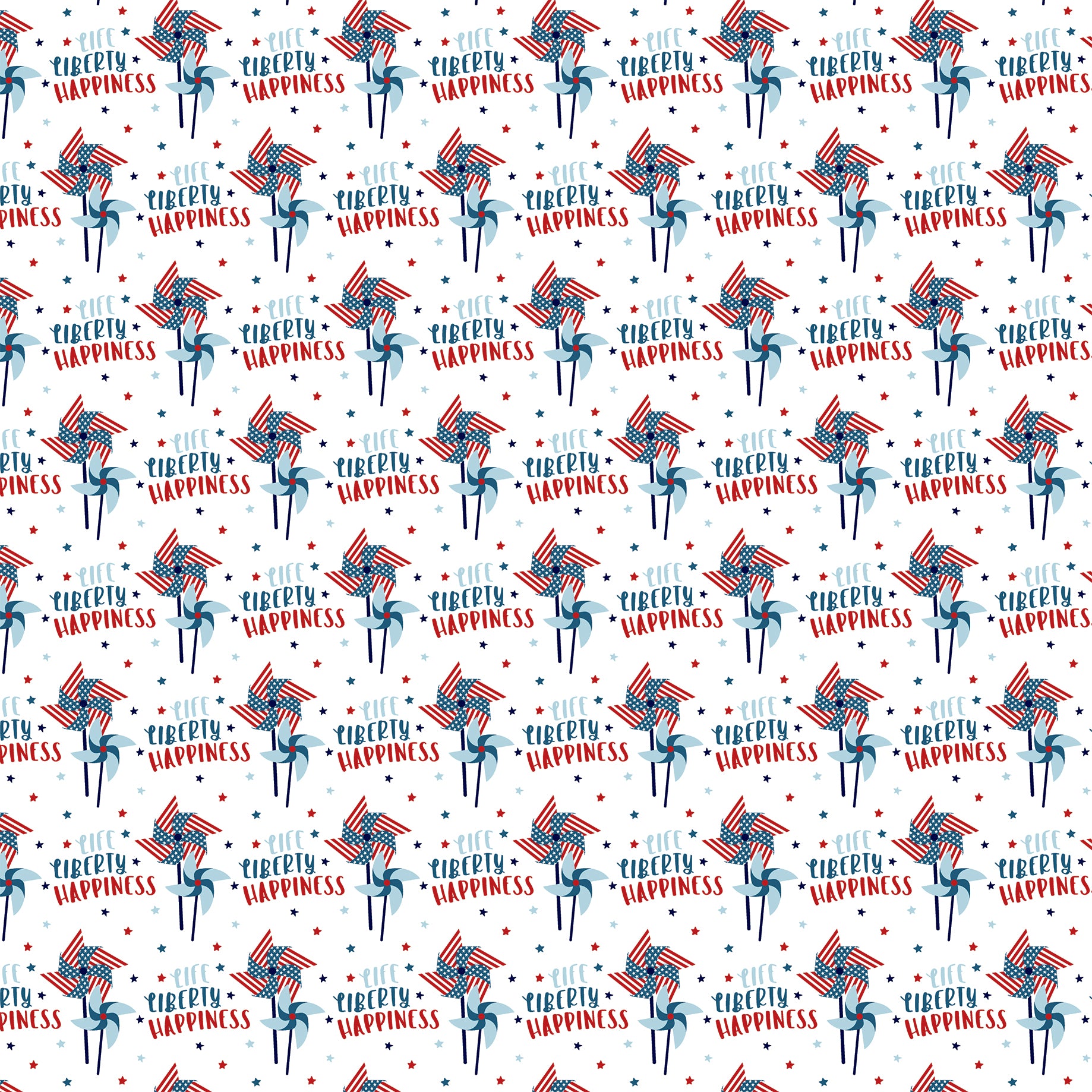 Stars and Stripes Forever Collection Life And Liberty 12 x 12 Double-Sided Scrapbook Paper by Echo Park Paper