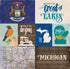 Stateside Collection Michigan 12 x 12 Double-Sided Scrapbook Paper by Eco Park Paper