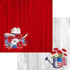 Star Spangled Spurs Collection Cowboy Hat 12 x 12 Double-Sided Scrapbook Paper by SSC Designs