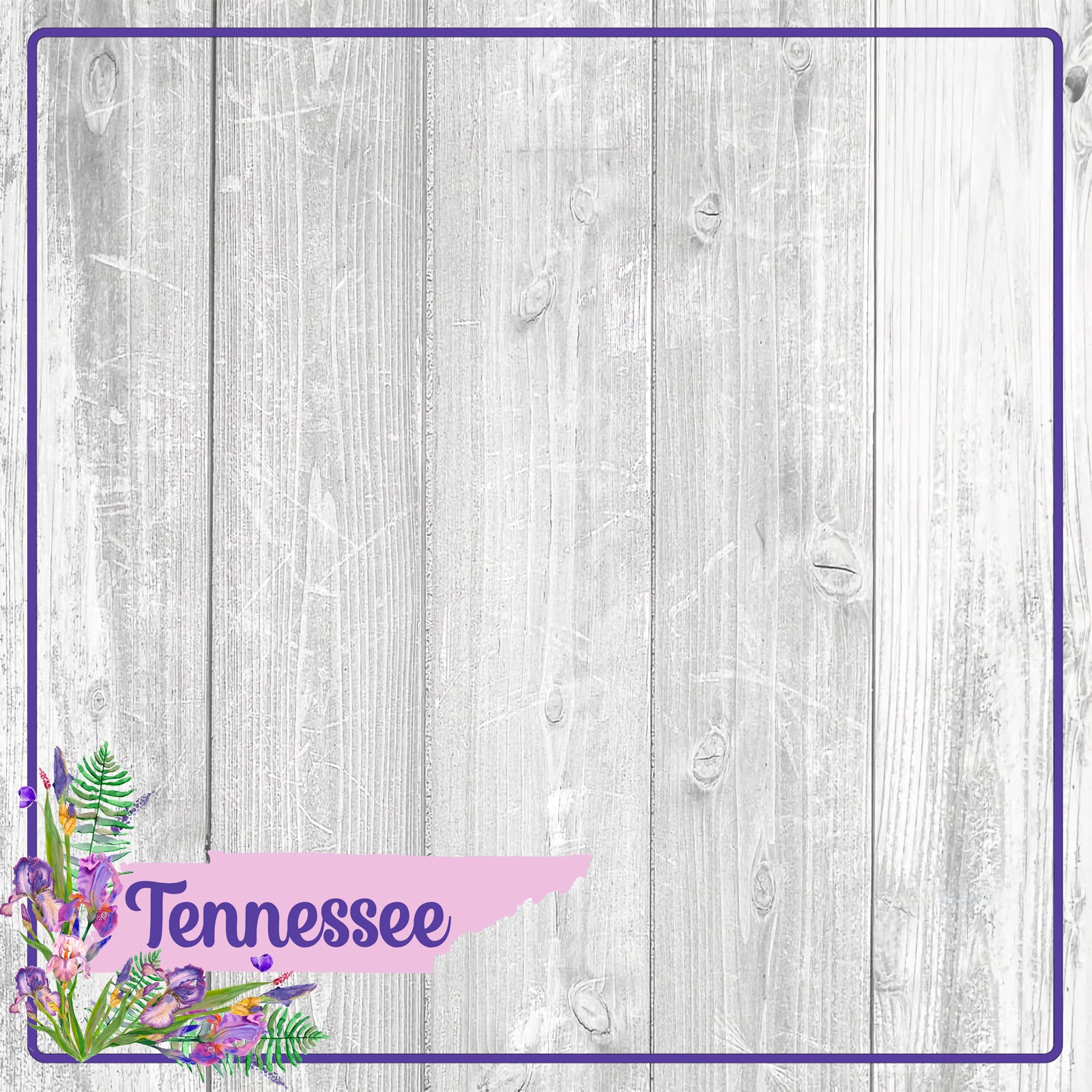 State Flower Collection Tennessee 12 x 12 Double-Sided Scrapbook Paper by SSC Designs