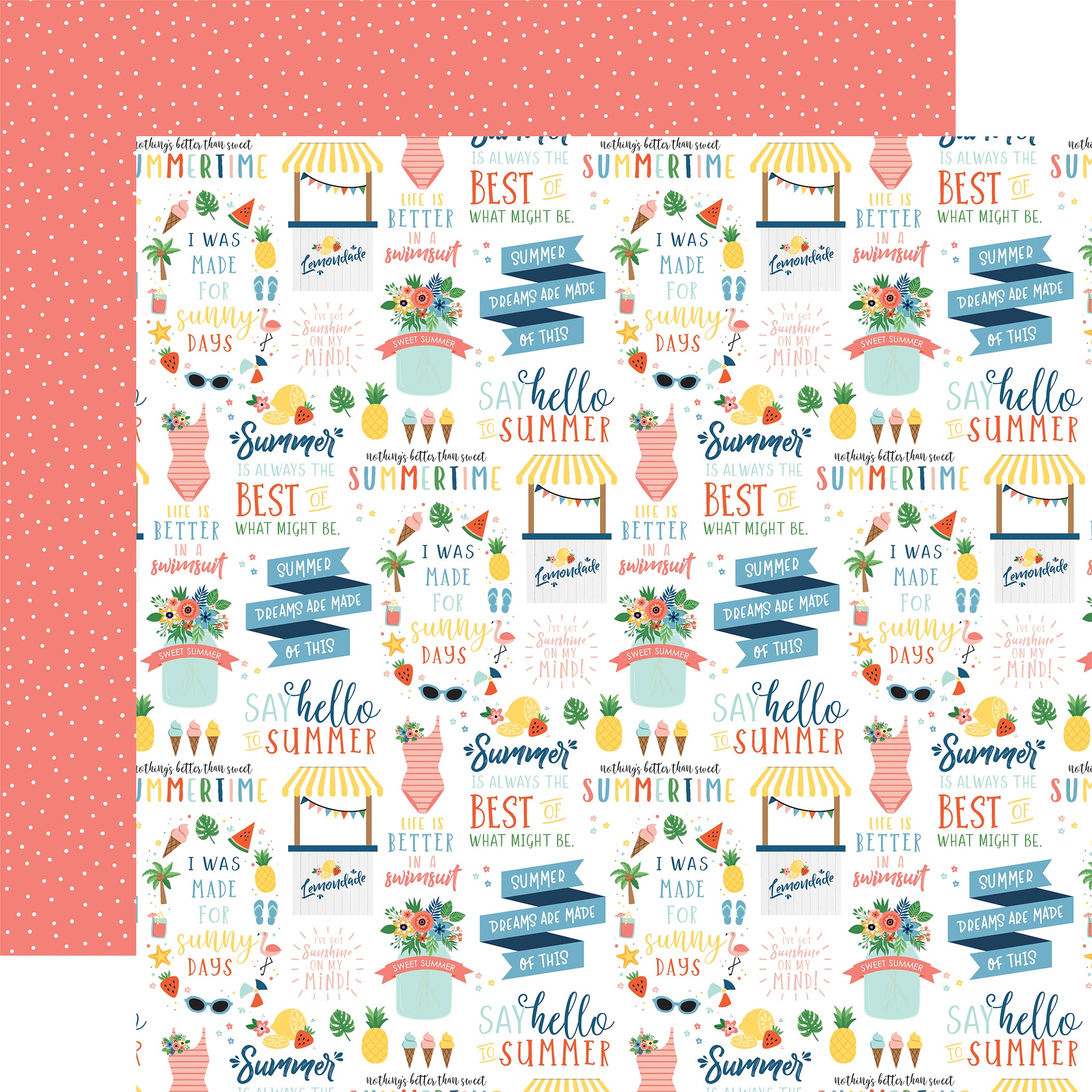 Summertime Scrapbook Paper & Sticker Collection Kit by Echo Park Paper - 13 Pieces