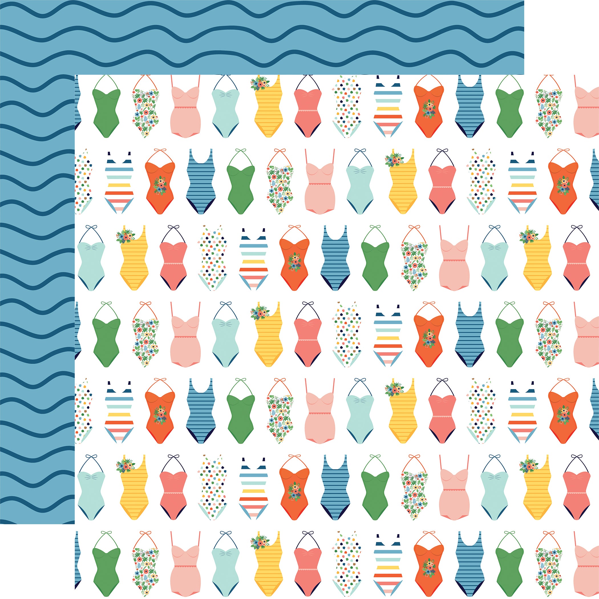 Summertime Scrapbook Paper & Sticker Collection Kit by Echo Park Paper - 13 Pieces