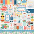 Summertime Scrapbook Paper & Sticker Collection Kit by Echo Park Paper - 13 Pieces