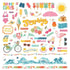 Sweet Sunshine Collection 12 x 12 Scrapbook Sticker Sheet by Photo Play Paper
