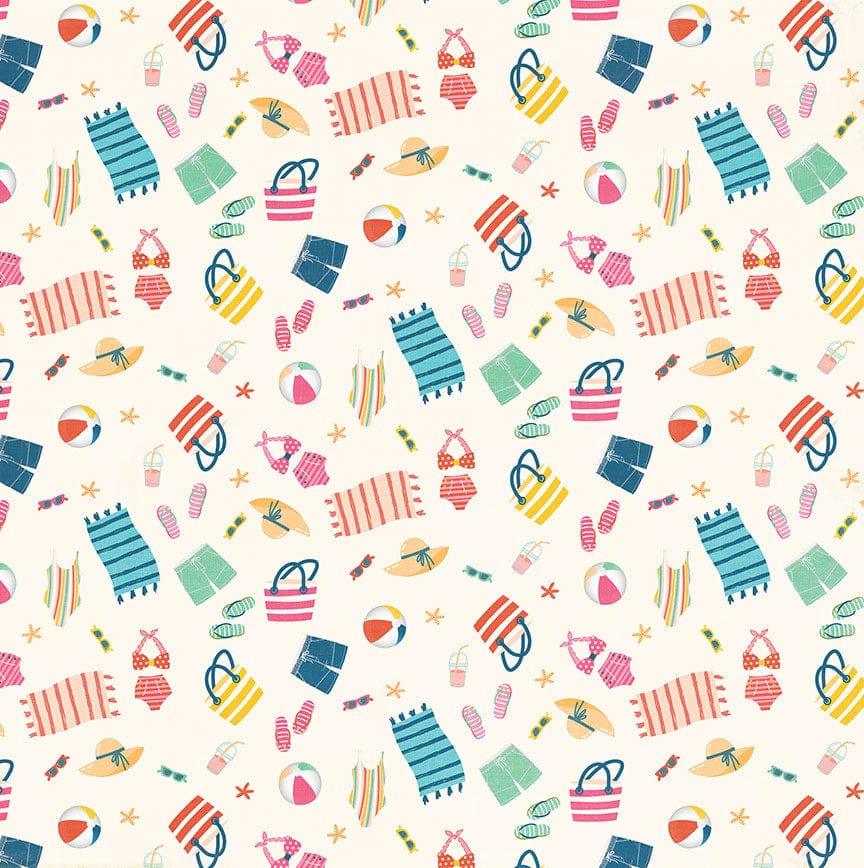 Sweet Sunshine Collection Catching Waves 12 x 12 Double-Sided Scrapbook Paper by Photo Play Paper - Scrapbook Supply Companies