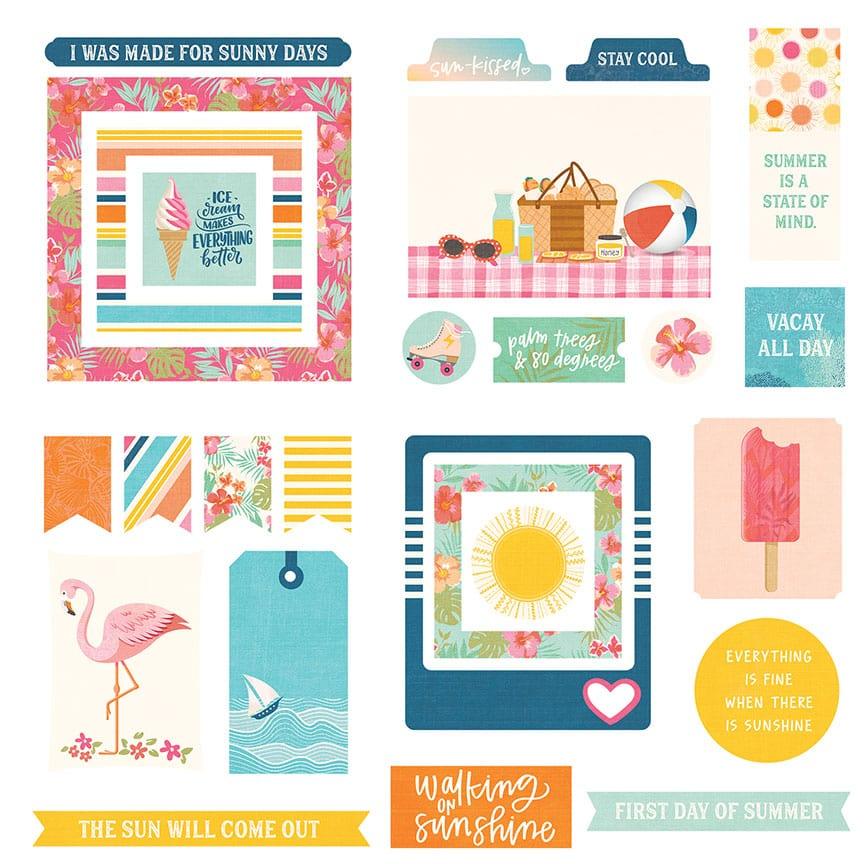Sweet Sunshine Collection Scrapbook Ephemera by Photo Play Paper - Scrapbook Supply Companies