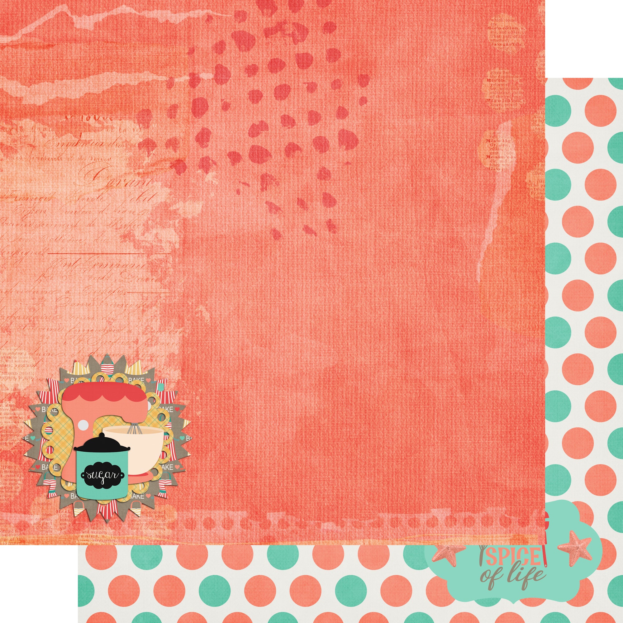 Stir It Up Collection Spice Of Life 12 x 12 Double-Sided Scrapbook Paper by SSC Designs