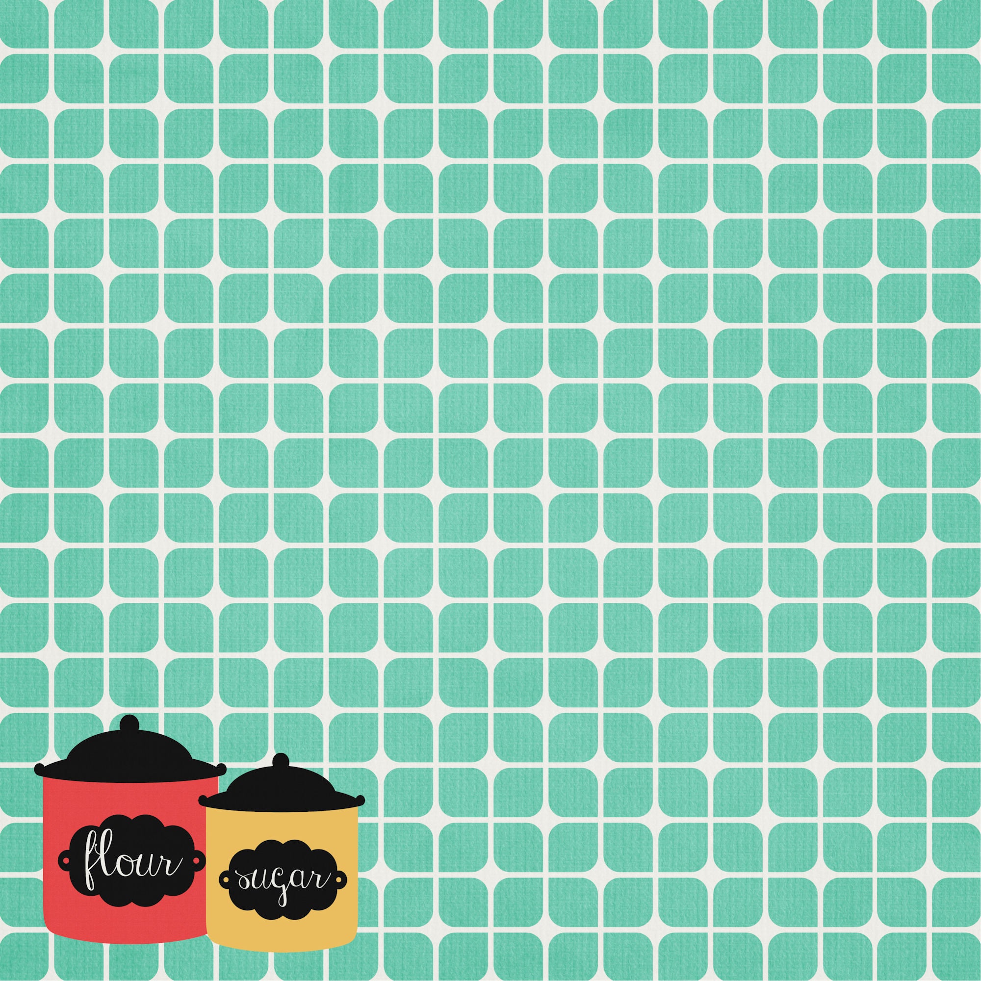 Stir It Up Collection Ingredients 12 x 12 Double-Sided Scrapbook Paper by SSC Designs