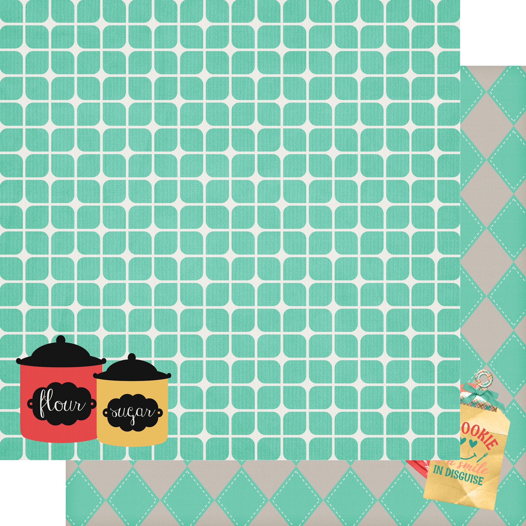 Stir It Up Collection Ingredients 12 x 12 Double-Sided Scrapbook Paper by SSC Designs