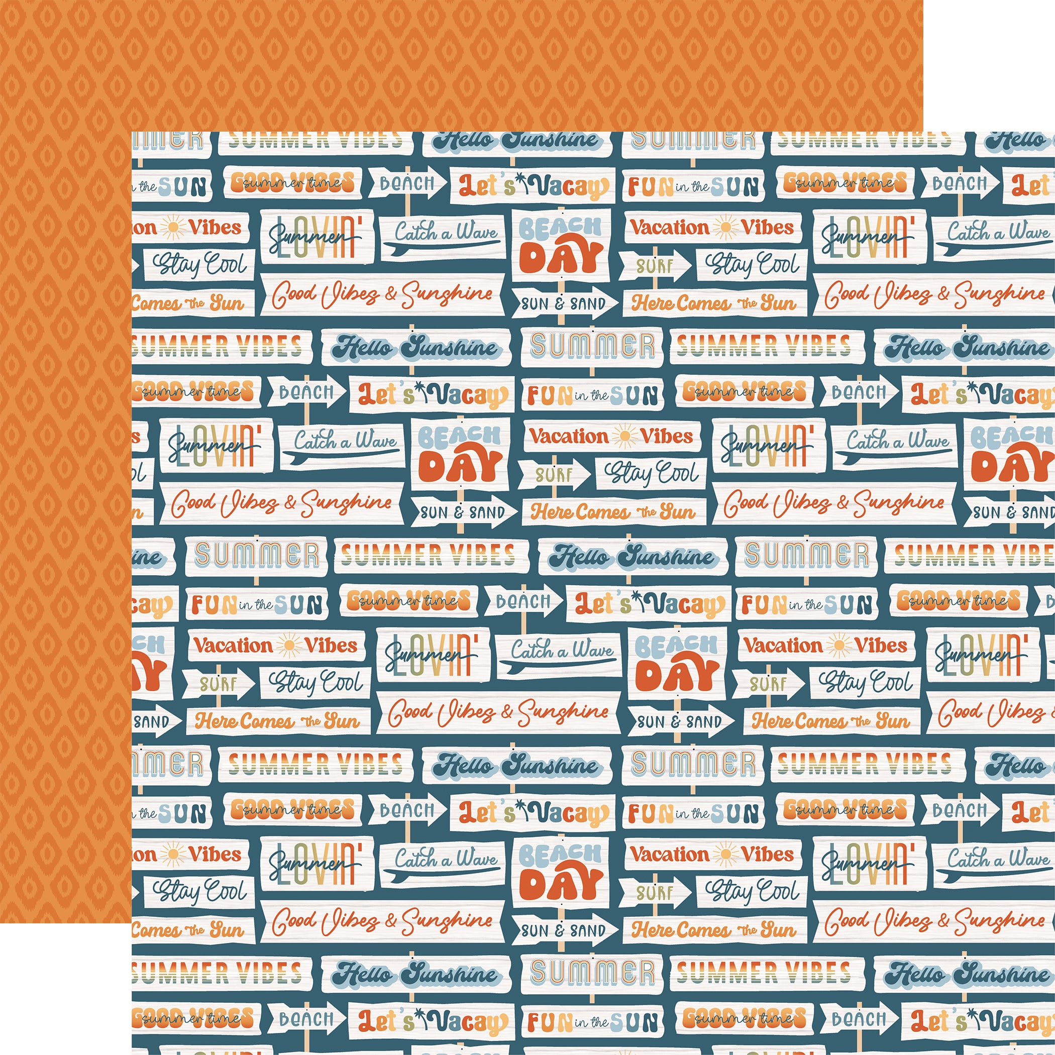 Summer Vibes Scrapbook Paper & Sticker Collection Kit by Echo Park Paper - 13 Pieces