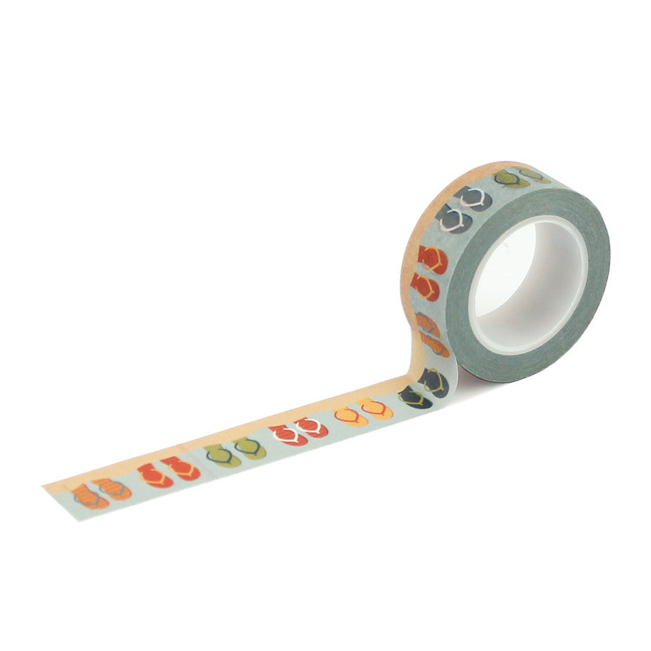 Summer Vibes Collection Toes in the Sand Washi Tape by Echo Park Paper - 15mm x 30 Feet