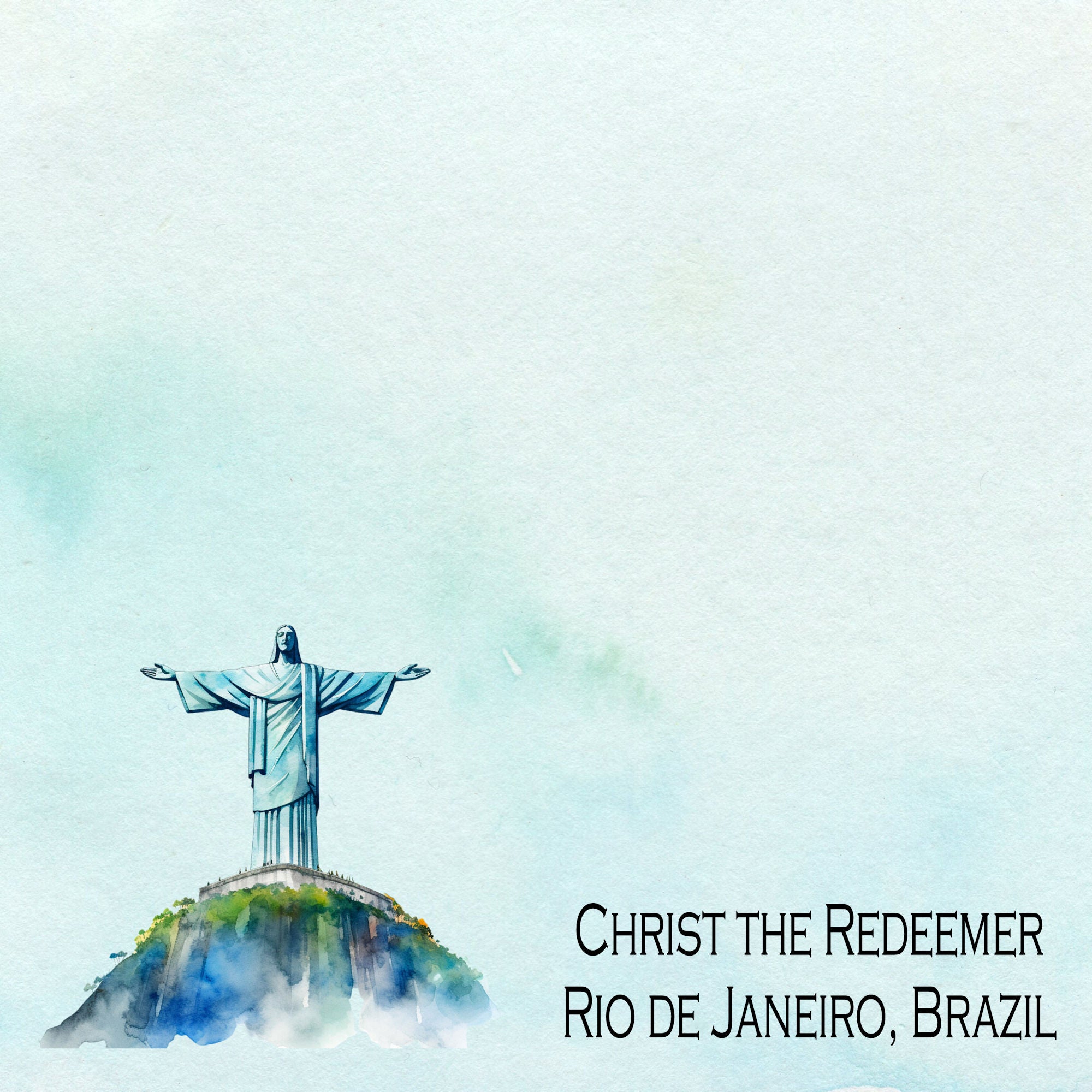 Seven Wonders Collection Christ The Redeemer 12 x 12 Double-Sided Scrapbook Paper by SSC Designs