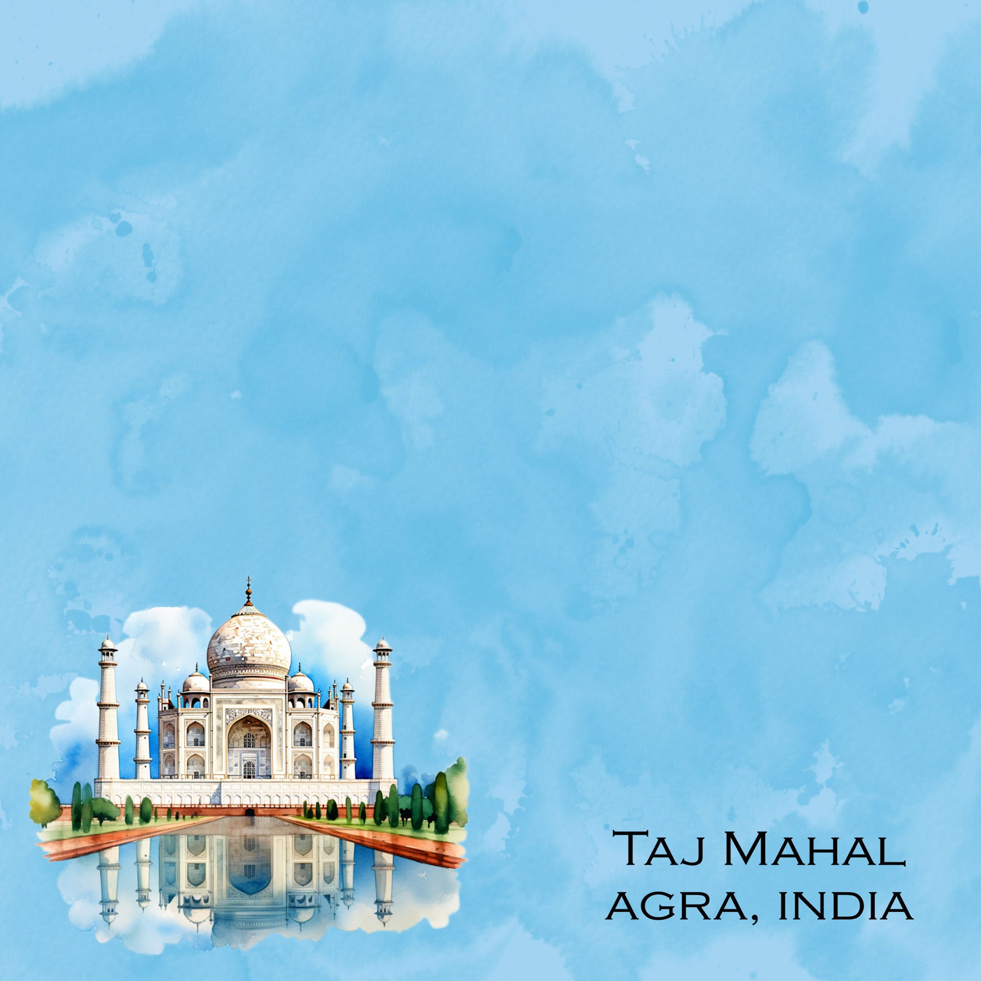 Seven Wonders Collection Taj Mahal 12 x 12 Double-Sided Scrapbook Paper by SSC Designs