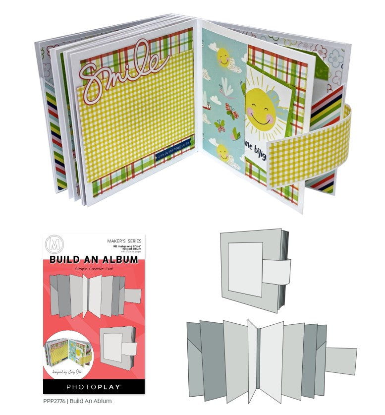 Maker's Series Collection White 6 x 6 Build An Album Kit by Photo Play Paper