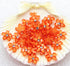Flower Fun Collection Sunset Orange 10mm Flatback Scrapbook Embellishments w/ Rhinestone Center by SSC Designs - 20 pieces